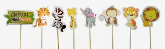 Décorations pour cupcakes "animaux de la jungle"